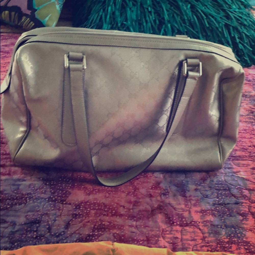 Gucci stamped PVC Imprine. 13x8x5